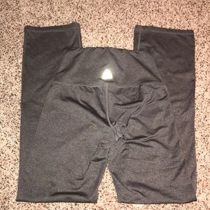 Reebok Grey High-Waisted Flared workout pants